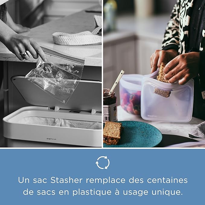 Stasher Premium Silicone Reusable Food Storage Bowl, Sous Vide, Dishwasher - Image 8