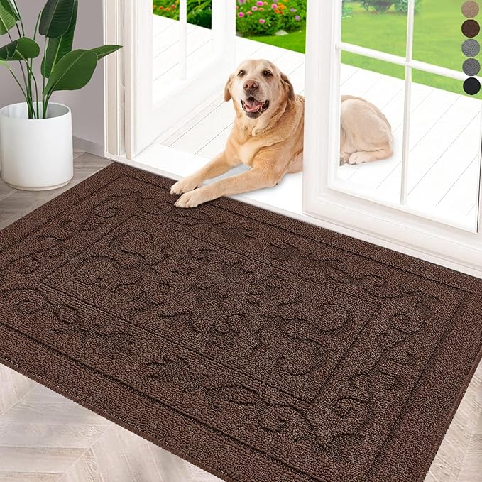 FONEYI Indoor Door Mat 24" x 36", Dirt Trapper Door Mats Non-Slip Entryway Rugs by FONEYI