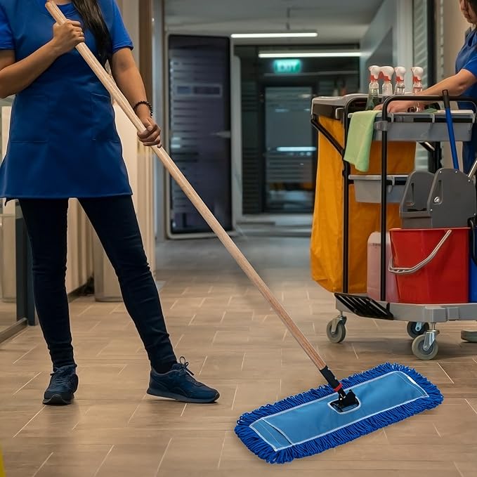 Matthew 24'' Microfiber Loop Dust Mop Washable Commercial&Residential Heavy - Image 6