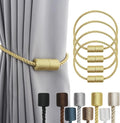 4 Pack Gold Strong Magnetic Curtain Tiebacks Outdoor Elegant Decorative Tie by CurtainTiebacks
