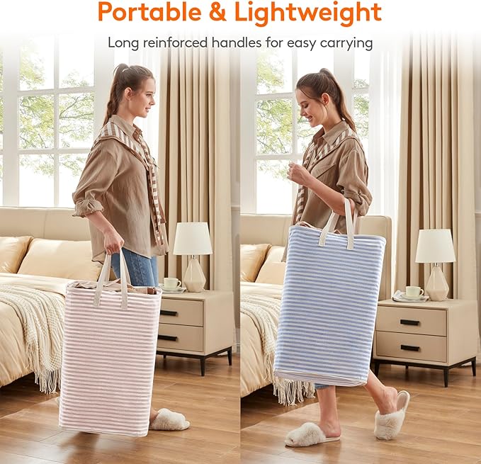 Lifewit 2 Pack Laundry Hamper Large Collapsible Laundry Basket, Freestanding - Image 4