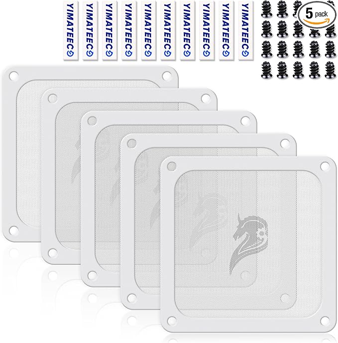 140mm Fan Filter PC Dust Filter Computer Fan Grills Dust Mesh Magnetic Frame PC by YIMATEECO