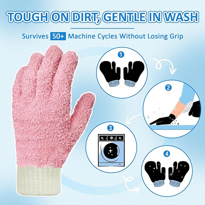 MIG4U Microfiber Dusting Gloves House Cleaning Glove - Image 3