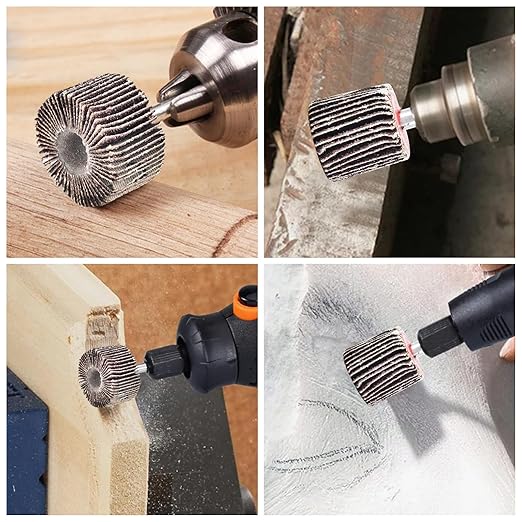 24Pcs Abrasive Flap Wheel Sander Set 80 Grit Sanding Flap Wheels Abrasive Flap - Image 6