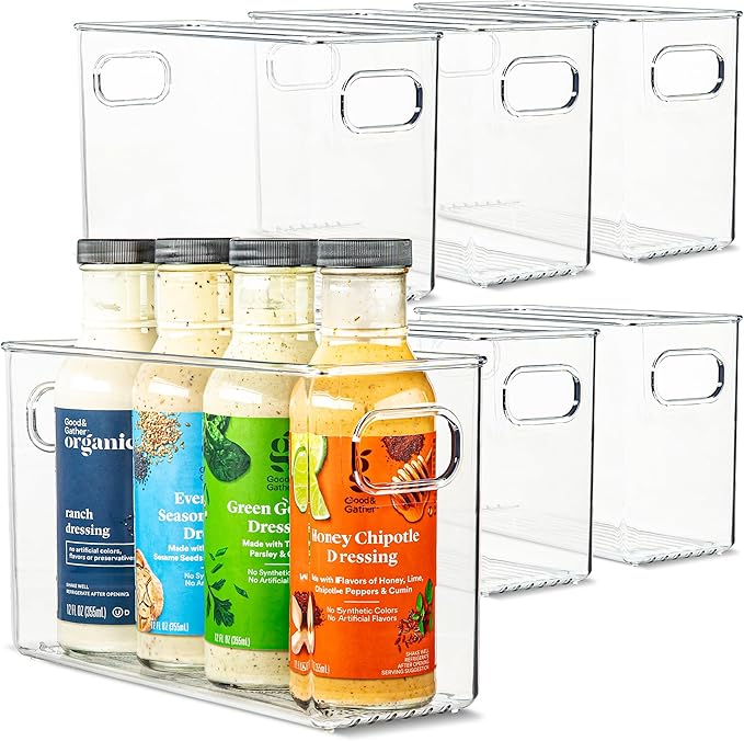 Plastic Food Storage 6 Pack Clear Container Bin by primebox