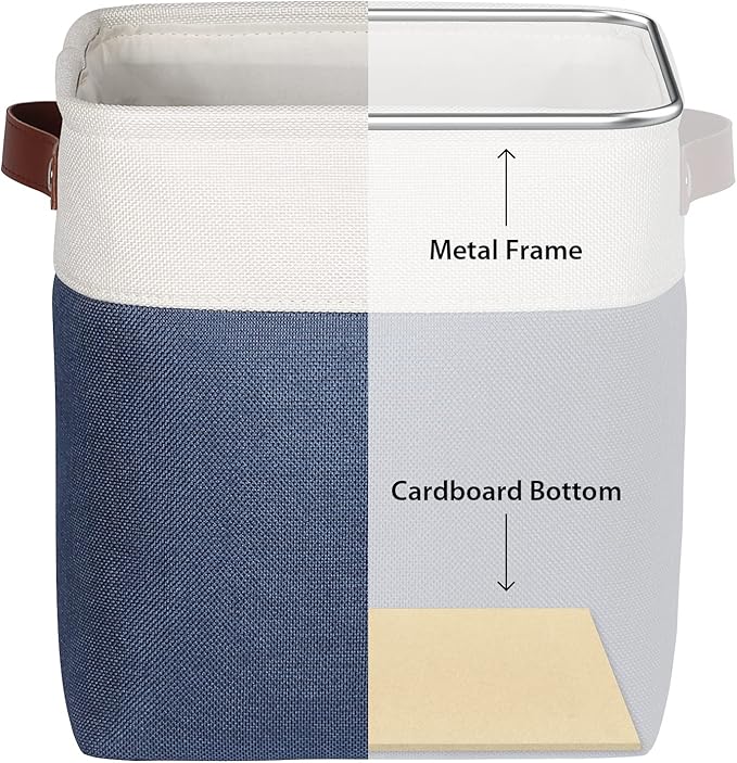 Univivi Fabric Cube Bins Set of 4 Storage Baskets - Image 3