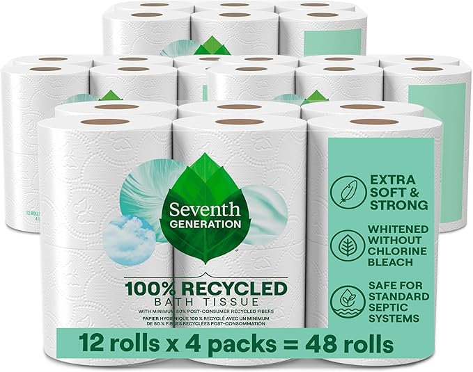 Seventh Generation Toilet Paper Recycled Bath Tissue 4-Pack 100% Recycled Paper by SeventhGeneration