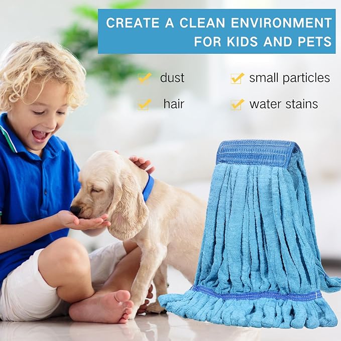 Lallisa 10 Pcs Commercial Mop Head Replacement Tube Microfiber Mop Heads - Image 5