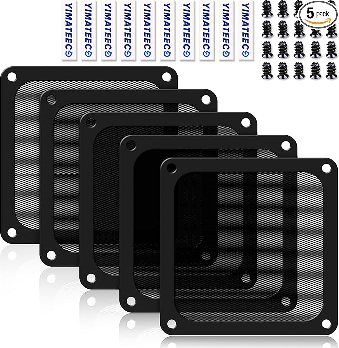 Dust Filter PC 140mm -5Pack Magnetic Fan Dust Mesh Filter by YIMATEECO