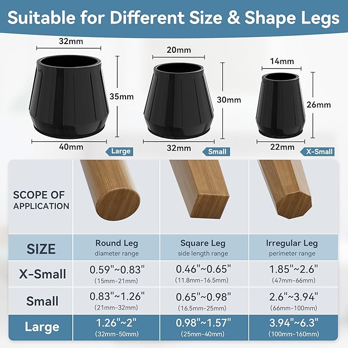 24PCS Silicone Chair Leg Floor Protectors - Image 3