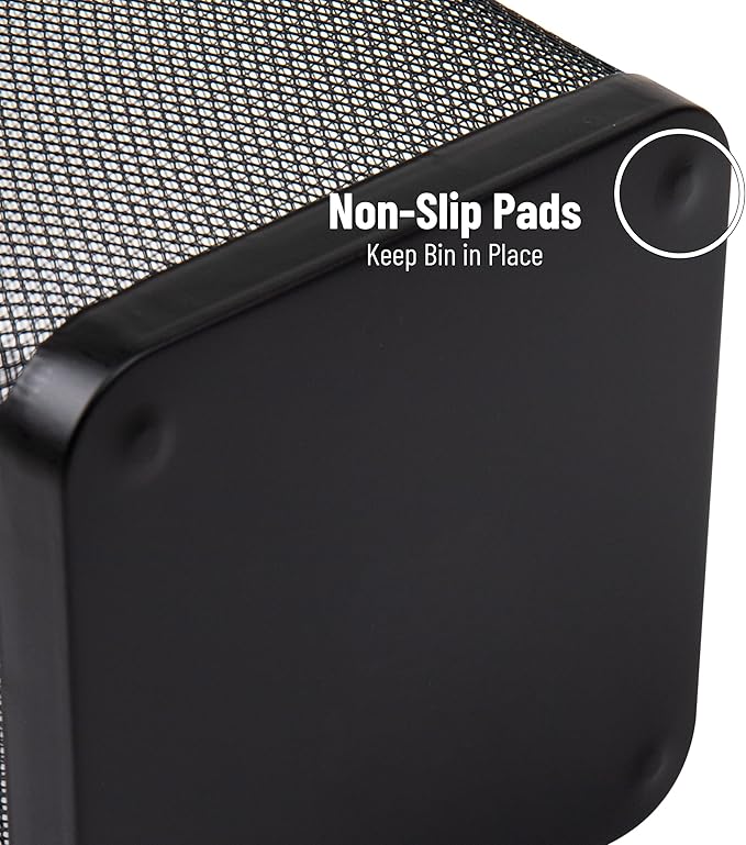Mind Reader Mesh Trash Can, Waste Paper Basket, Metal Mesh, 9.75"L x 9.75"W x - Image 5