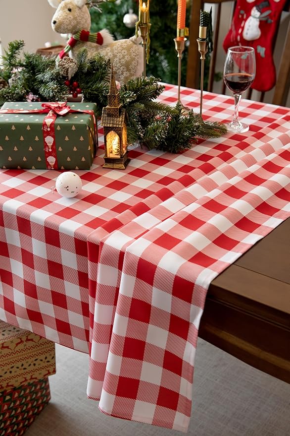 Classic Gingham Buffalo Tablecloth Fabric - Image 9