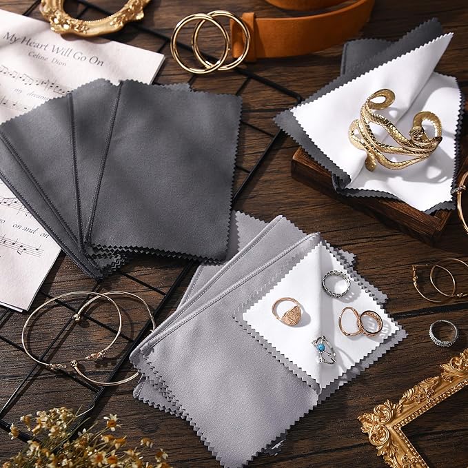 Breling 20 Pcs Silver Jewelry Polishing Cloths 6 x 8 inches Jewelry Cleaning - Image 7