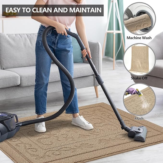 FONEYI Indoor Door Mat 36" x 59", Dirt Trapper Door Mats Non-Slip Entryway Rugs - Image 5