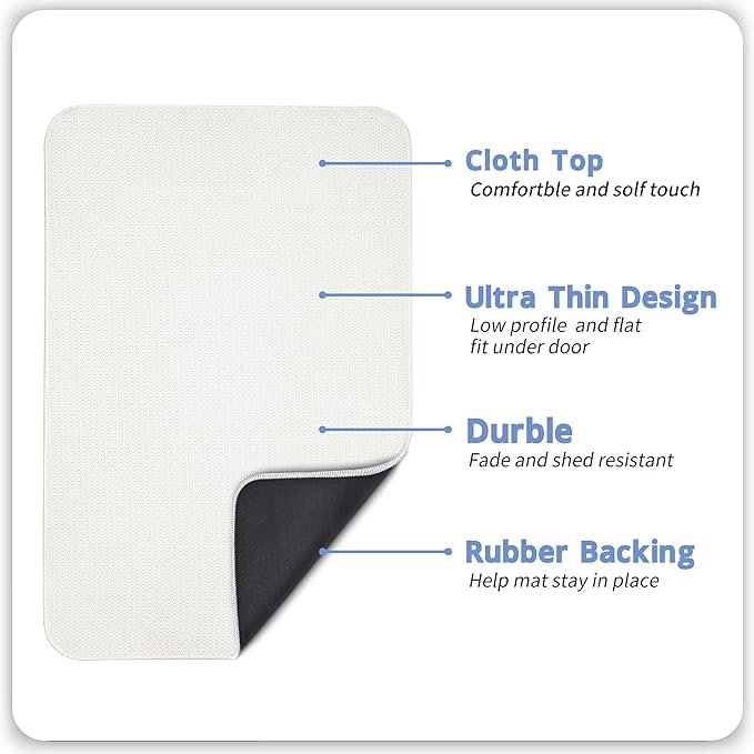 Bath Mat, Ultra Thin Bathroom Rugs, Rubber Bath Mats - Image 3