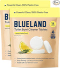 BLUELAND Toilet Bowl Cleaner Tablets, Lemon Cedar, Plastic-Free, No Harsh by BLUELAND