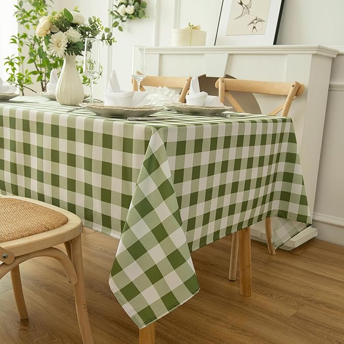 Waterproof Checkered Tablecloth Fabric - Image 3