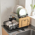 Dish Drying Rack Large 2 Tier Carbon Steel Dish Rack by Storvive