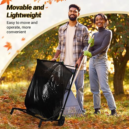 CAROD Trash Bag Holder, Adjustable Metal Leaf Bag Holder from 30-45 Gallon - Image 2