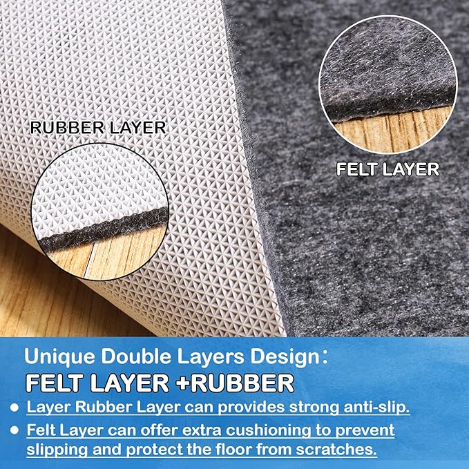 Non-Slip Rug Pads 1/4” Thick, 4x6Ft Waterproof Rugs Non Skid Rug Pad - Image 7