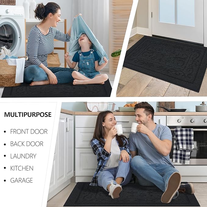 FONEYI Indoor Door Mat 32" x 48", Dirt Trapper Door Mats Non-Slip Entryway Rugs - Image 6
