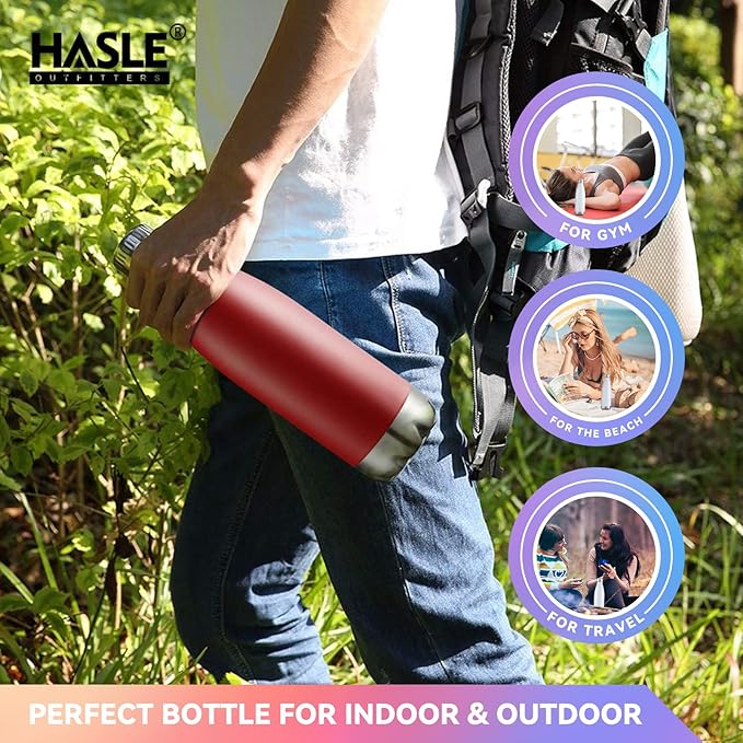 HASLE OUTFITTERS 17oz Stainless Steel Water Bottles, Vacuum Insulated Water - Image 6