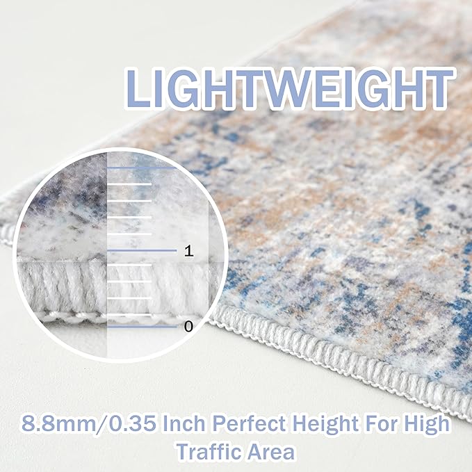 IOHOUZE Abstract Runner Rug 2x8 Ft Washable Runners - Image 5
