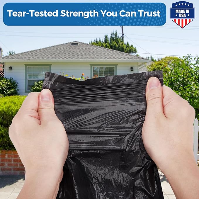 Fuxury 55-60 Gallon Trash Bags Heavy Duty, 38 x 58" Extra Large Black Trash Bags - Image 4