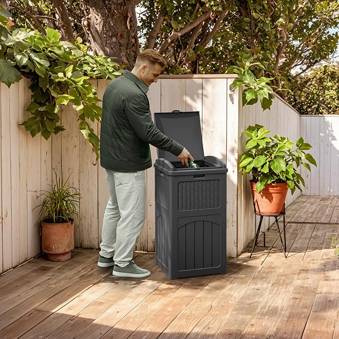 YESHOMY 4 Pack Outdoor Trash Can - Image 6