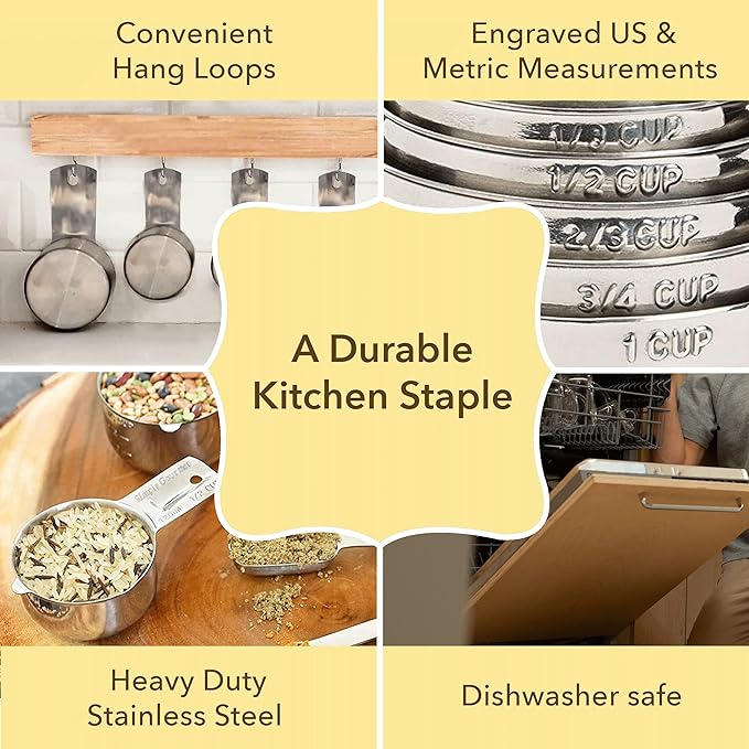 Simply Gourmet Measuring Cups and Spoons Set of 12 – Stainless Steel Kitchen - Image 4