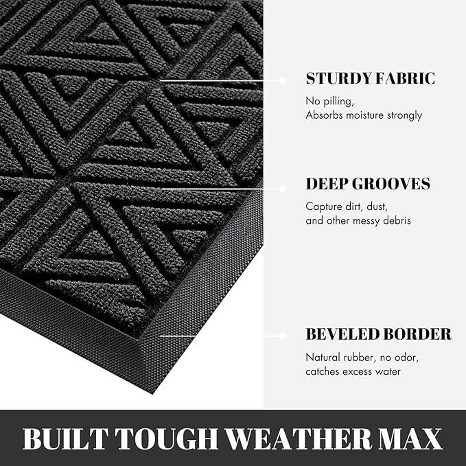 Yimobra Outdoor Mats for Front Door 29.5x17, All-Weather Waterproof Non-Slip - Image 5