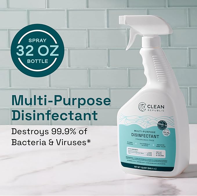 Clean Republic Multi-Purpose Disinfectant, Cleaning Spray, 32 Fluid Ounce Bottle - Image 2