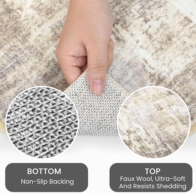 IOHOUZE Abstract Runner Rug 3x8 Ft Washable Runners - Image 4