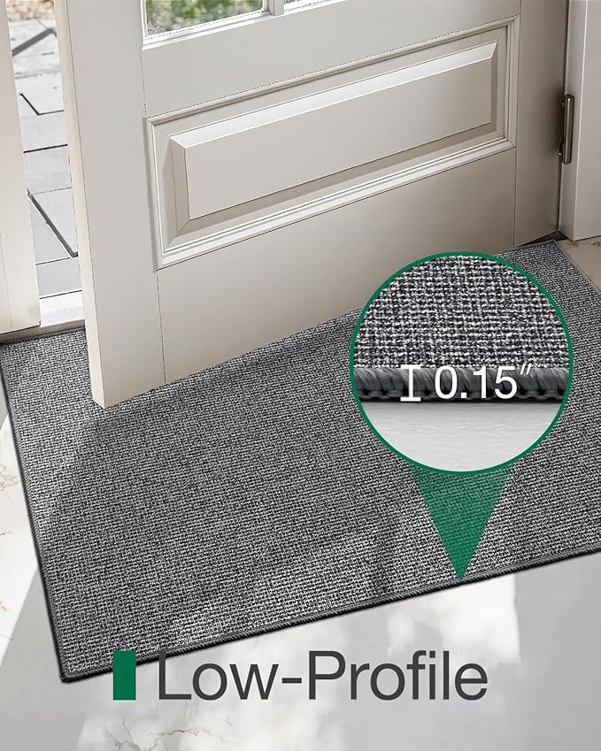 LUMI Indoor Door Mat 24"x36", Ultra Thin Low Profile Non-Slip Doormat - Image 4