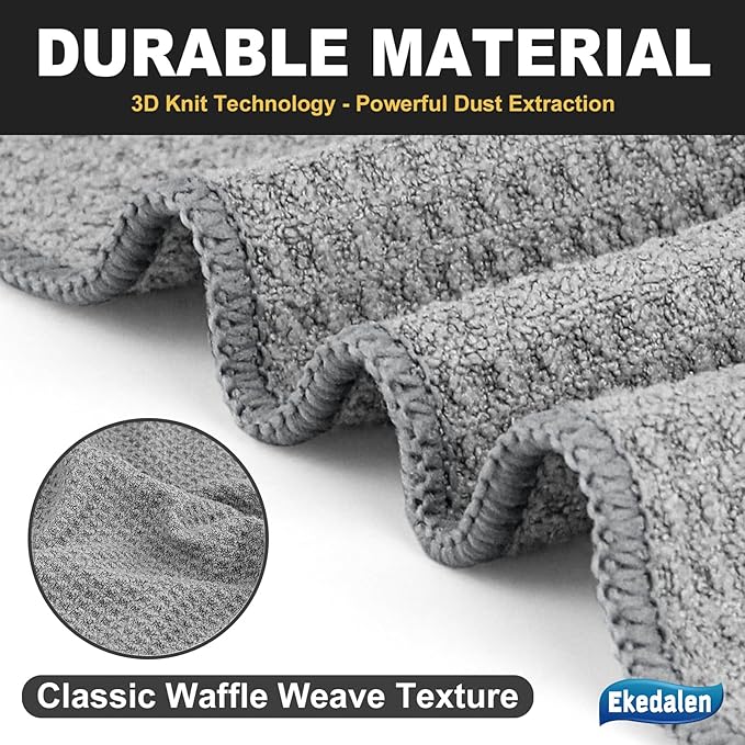 Microfiber Cleaning Cloth Waffle Weave - Image 3