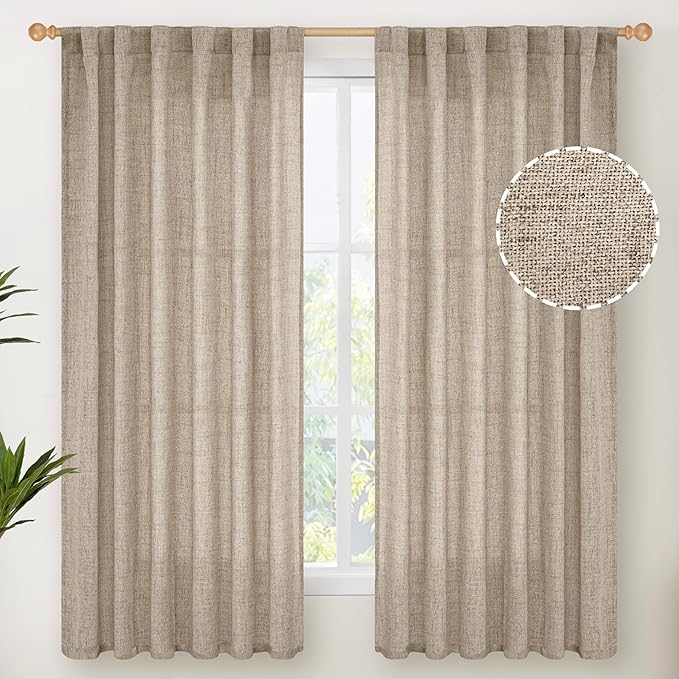 YoungsTex Dark Oatmeal Curtains 63 Inches Long by YoungsTex