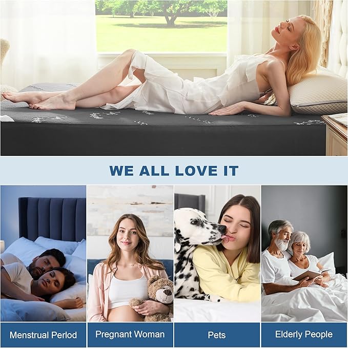 BEDLORE King Size Mattress Protector Waterproof, Mattress Pad Fitted 6-18 Inch - Image 7