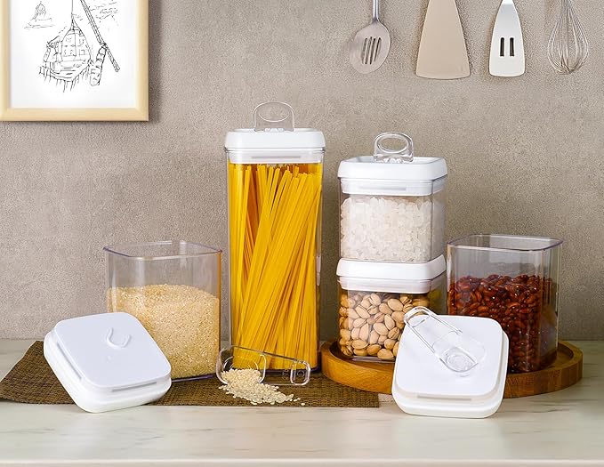 Felli Flip Tite Food Storage Container 5" LARGE 5pk Set + No Residue Label - Image 2