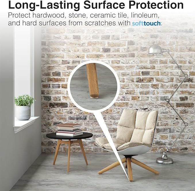 SOFTTOUCH 4723995N Heavy Duty 3 Inch Felt Furniture Pads to Protect Hardwood - Image 3