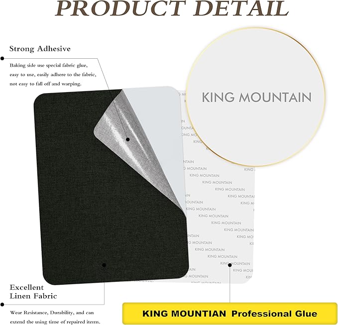 KING MOUNTAIN Fine Linen Repair Patches, Self-Adhesive Linen Fabric Patches - Image 2