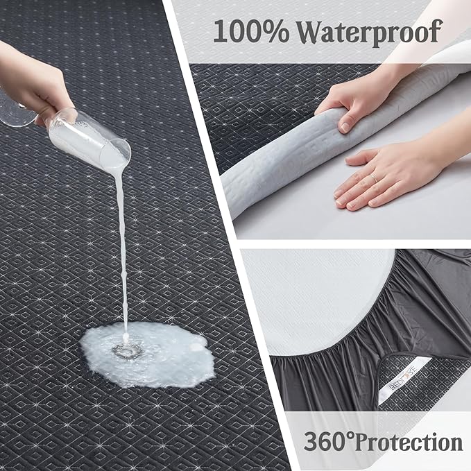 BEDLORE California King Mattress Protector, Waterproof Noiseless Mattress Cover - Image 4