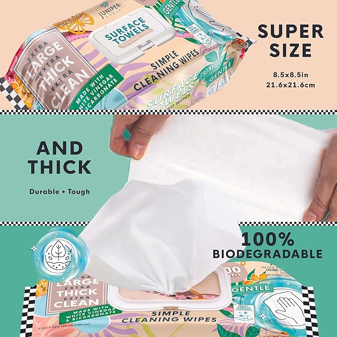 3 Packs Surface Cleaning Wipes, Thick & Large Dispose, All-Purpose Cleaner - Image 3