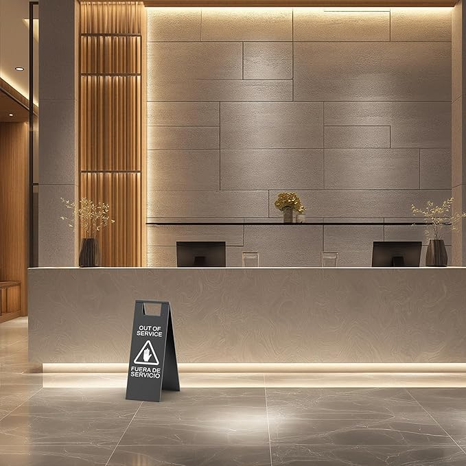 Stainless Steel Out of Service Sign Portable Foldable Sign 2-Pack - Image 3