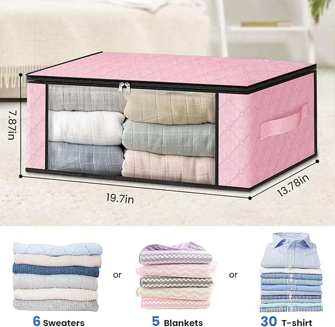 HomeHacks Storage 10-Pack Clothes Organizer Storage Bags Foldable Storage Box - Image 2