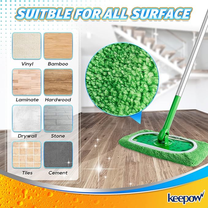 KEEPOW Reusable Microfiber Mop Pads - Image 6