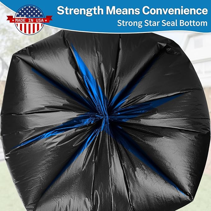 Heavy Duty Trash Bags 55-60 Gallon, Commercial, Construction & Outdoor Use | - Image 5