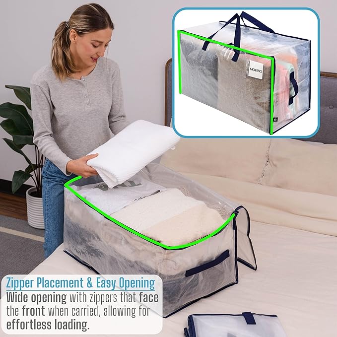 VENO 10 Pack Moving and Storage Bags, Heavy Duty, Alternative to Moving Boxes - Image 2