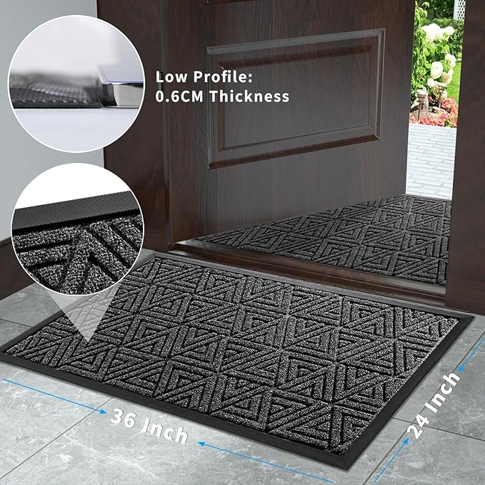 Yimobra Large Door Mat 36x24, All-Weather Waterproof Non-Slip Welcome Matt - Image 8