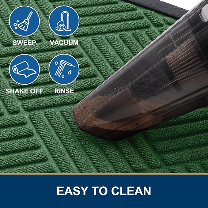 Smiry Half Circle Front Door Mat Outside Entrance, Heavy Duty Outdoor Indoor - Image 6
