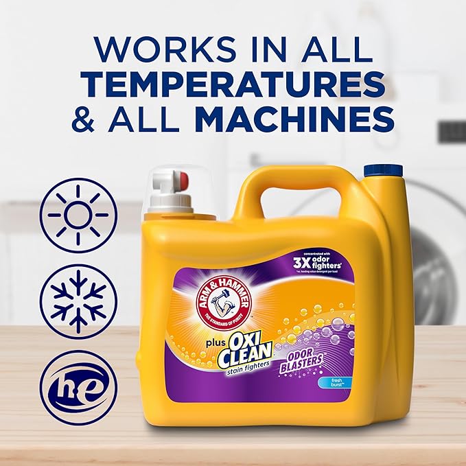 Arm & Hammer Plus OxiClean Odor Blasters Fresh Burst, 160 Loads Liquid Laundry - Image 10